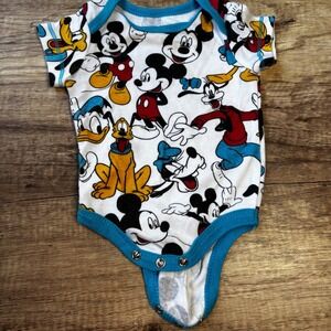 Disney Baby Newborn Bodysuit Cartoon Characters Mickey Mouse Donald‎ Duck Pluto